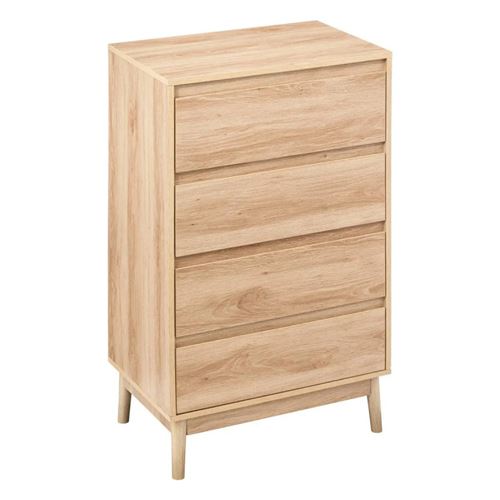 Non Communiqué Beige Commode 4 Tiroirs Abana Naturel 5Five