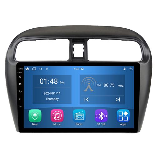 Autoradio RoverOne® Bluetooth CarPlay Android Auto Navigation 4Go RAM 64Go ROM pour Mitsubishi Mirage 6 2012-2018
