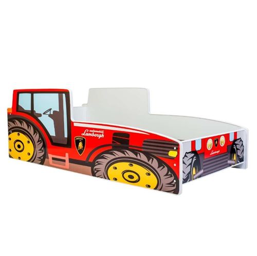 Non Communiqué Rouge Lit Enfant Tracteur 140X70