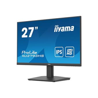 iiyama ProLite XU2793HS-B7 - Écran LED - 27" - 1920 x 1080 Full HD (1080p) @ 100 Hz - IPS - 300 cd/m² - 1300:1 - 1 ms - HDMI, DisplayPort - haut-parleurs - noir, mat