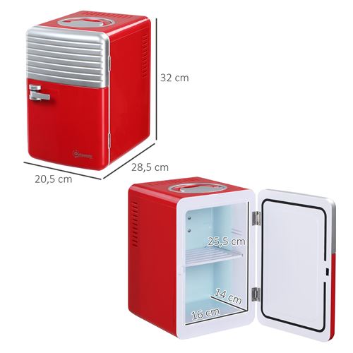 Mini-réfrigérateur mobile, petit réfrigérateur portable, 4 l, 12 V DC,  rouge - PEARL