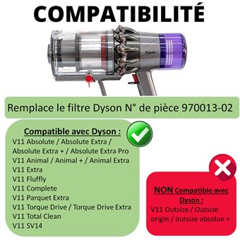 Dyson V11 Complete, Pièces et accessoires