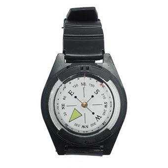 Boussole Au Poignet Avec Bracelet En Silicone – Étanche 50 M – Pour Randonnée, Camping, Chasse – Aimant Haute Sensibilité