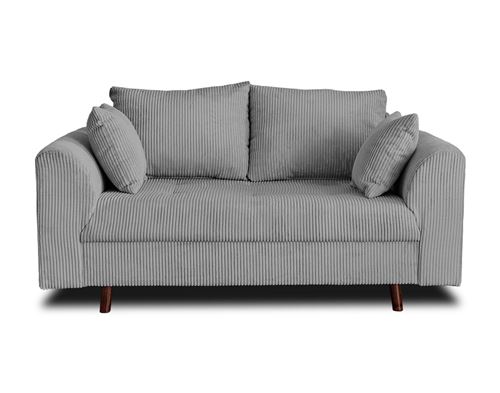 BestMobilier - Canapé droit - Lisa Design - 2 places - Gris - 150 x 81 cm - Image 2