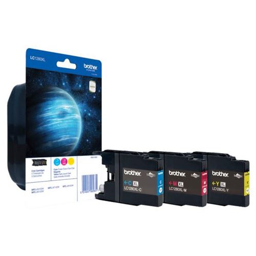 Cartouche d encre BROTHER LC1280 Pack de 3 Cyan Magenta et Tres haute capacité