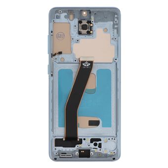Bloc Complet pour Samsung S20 Écran LCD + Vitre Tactile et Châssis Clappio Bleu pâle - 1