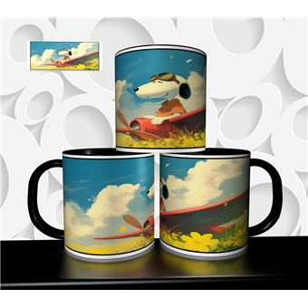 Mug Tasse à Café Snoopy - 325 Ml - Céramique Blanche - Personnalisé - Neuf