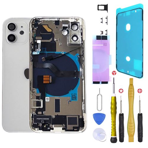Chassis Premonte Remplacement pour iPhone 12 Blanc Complet +Joint +NFC +Kit