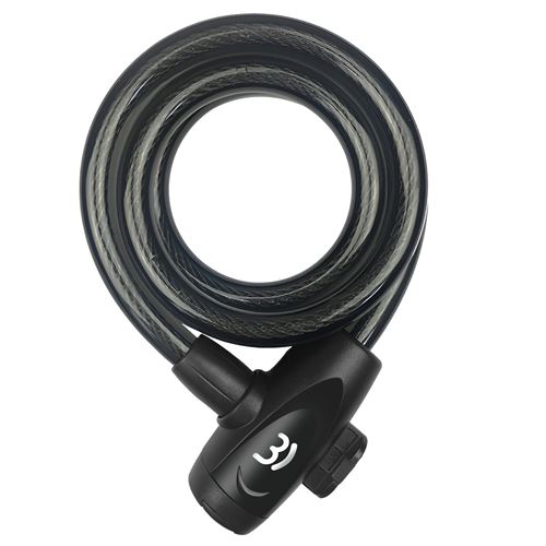 Non Communiqué Noir Antivol À Clé Pour Vélo / Trottinette Avec Câble En Acier Torsadé 120Cm Avizar