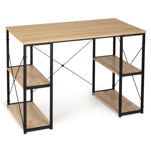 Non Communiqué Bois Bureau Double Detroit Design Industriel