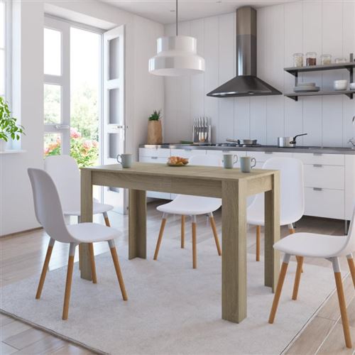 VIDAXL - Table à manger - Chêne sonoma - 120 x 60 x 76 cm - Image 3