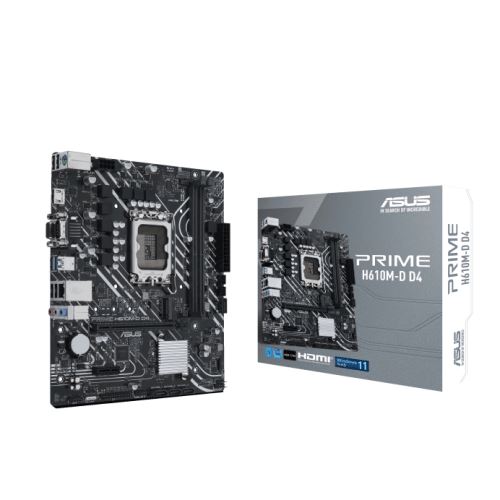 Carte Mère ASUS PRIME H610M-D D4 ASUCMPH610MD0 Intel H610 DDR4 LGA1700 Mico ATX 2133MHz Noir