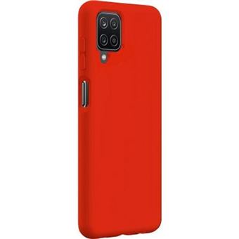 Coque pour Galaxy A12 Rigide en Silicone Soft Touch BigBen Connected Rouge - 1