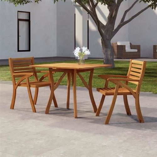Non Communiqué Marron Vidaxl Table De Jardin 85X85x75 Cm Bois D'acacia Solide 363304