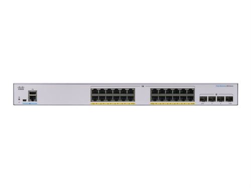 Cisco Business 250 Series CBS250-24P-4G - Commutateur - C3 - intelligent - 24 x 10/100/1000 (PoE+) + 4 x Gigabit SFP - Montable sur rack - PoE+ (195 W