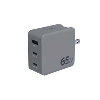 Chargeur Secteur USB-A/2 USB-C 65W Power Delivery Ultra-Compact GaN US/UK/EU/AU Force Power Gris