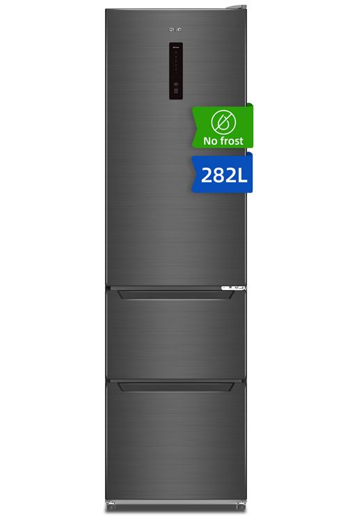  CHiQ R&eacute;frig&eacute;rateur autoportant sans givre 282L,CID282NEIBE,sonore 37&nbsp;dB, Noir