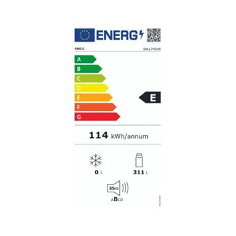 SMEG Réfrigérateur encastrable 1 porte S8L174D3E,311 litres, Froid brassé , Pantographes