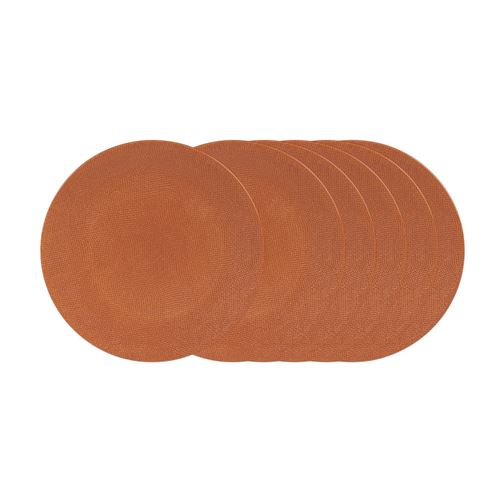Non Communiqué Orange Assiette Plate Vésuvio Terra 27 Cm (Lot De 6) - Table Passion - Grès