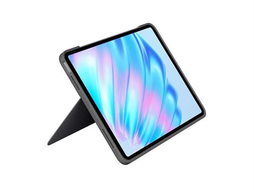 Logitech Combo Touch - Clavier Et Étui - Avec Trackpad - Rétroéclairé - Apple Smart Connector - Qwertz - Suisse - Gris Oxford - Pour Apple 11-Inch Ipad Air M2 Wi-Fi, M2 Wi-Fi + Cellular, M3 Wi-Fi, M3 Wi-Fi + Cellular