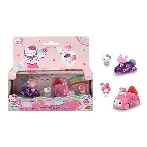 HELLO KITTY Coffret Scooter et Voiture + 2 figurines