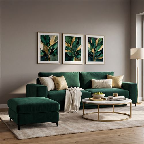 Pouf Fiesole Velours Vert - Vert