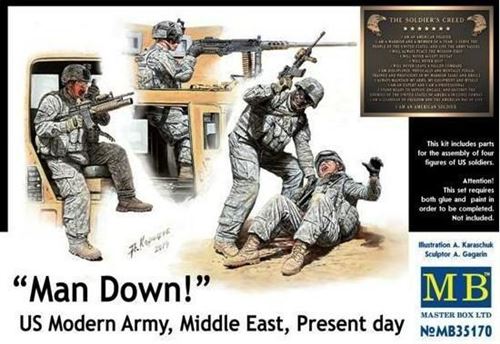 Man Down! U.s. Modern Army,middle East - 1:35e - Master Box Ltd.