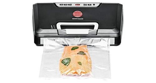 Rommelsbacher machine sous vide vac 485 top appareil de mise sous vide avec compartiment à rouleau et couteau à découper noir/argenté