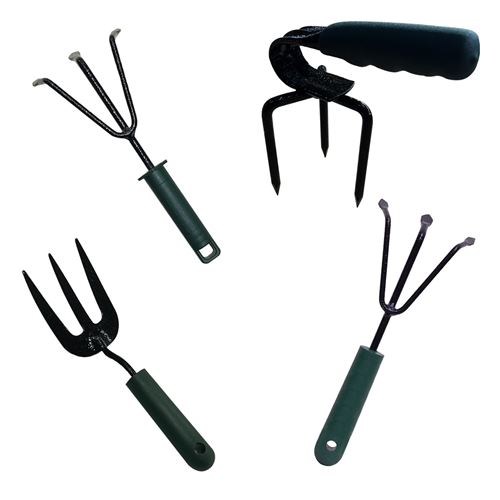 GENERIQUE - Kit d'outils de jardinage à main - Fourche - Cultivateur 3 dents - Griffe rotative - Image 2