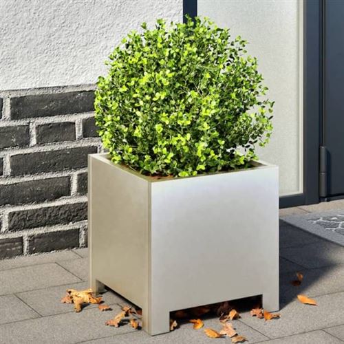 vidaXL Jardinière 30x30x30 cm acier inoxydable, planteur, jardinière de patio, bac à fleurs, jardinière d'extérieur, boîte à 851193