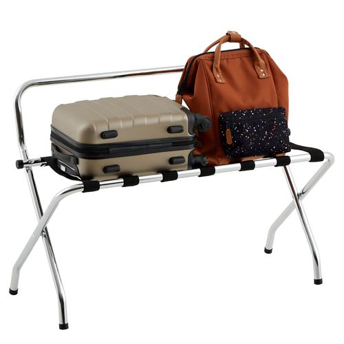 Porte-valise SUITE En Métal Gris, Support-bagages Accessoire De Chambre Hotel Pour Sac De Voyage Et Valise Support Valise Pliable A