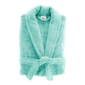Peignoir Col Châle en Coton "Tendresse" Céladon - 1