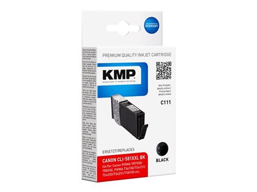 KMP C111 - 9.8 ml - noir - compatible - réservoir d'encre - pour Canon PIXMA TS6251, TS6350, TS6351, TS705, TS8251, TS8252, TS8350, TS8352, TS9550, TS9551