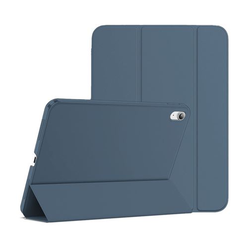 EVETANE Etui &agrave; rabat pour Ipad Mini (2021) 6&egrave;me G&eacute;n&eacute;ration Bleu
