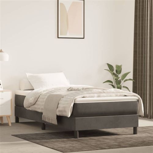 Vidaxl - Matelas de lit à ressorts ensachés Gris foncé 90x190x20 cm