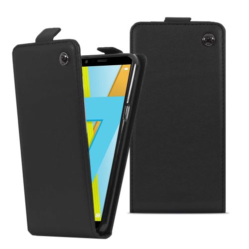Coque Huawei Honor 7X, Lincivius® [CLAPET EMBLEME], Housse Huawei Honor 7X Rabat Clapet Fermeture Magnetique Noir, Protection Antichoc