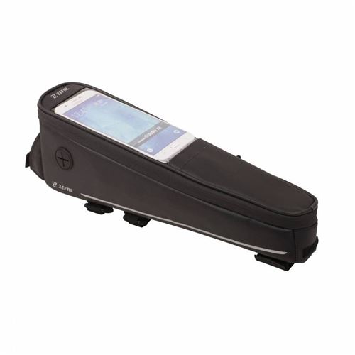 Sacoche velo cadre zefal z console pack t3 noir sur tube horizontal porte smartphone (1.8l