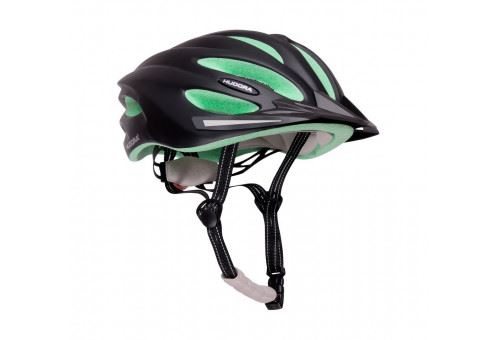 Hudora Basalt - Casque De vélo - Taille 52-55 - Noir/Vert