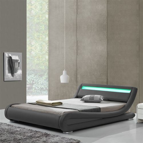 Lit design LED Julia - 160x200 - Gris