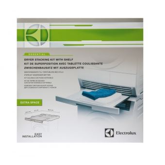Kit de superposition lave-linge / seche-linge avec tablette 605x610 mm tablette 345 mm electrolux - ad-sobm-s4ez - 1
