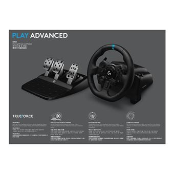 Pack Gaming Volant et Pédales Logitech G923 Trueforce pour Xbox Series X S, Xbox One / PC + GANTS de course