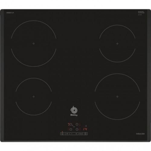 Balay 3EB861LR - Table de cuisson à induction - 4 plaques de cuisson - Niche - largeur : 56 cm - profondeur : 49 cm - noir - avec cadre biseauté