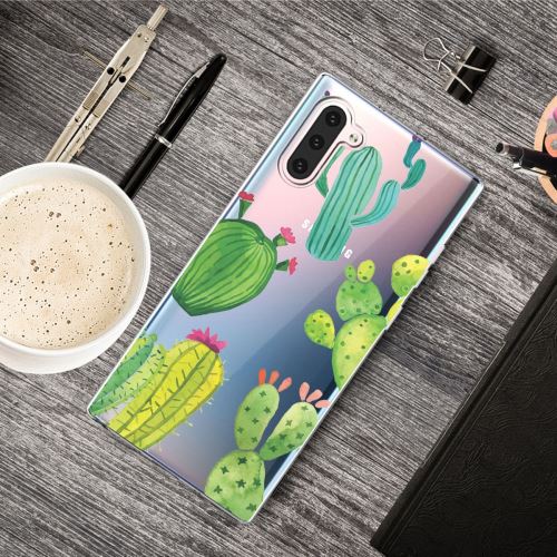 Coque en TPU impression de modèle mignon souple cactus pour votre Samsung Galaxy Note 10