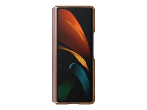 Samsung Leather Flip Cover EF-FF916 - Achterzijde behuizing voor mobiele telefoon - voor Galaxy Z Fold2 5G