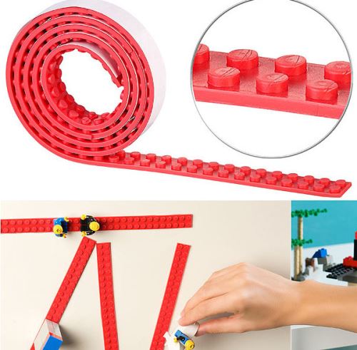 Bande adhésive 1 m pour briques de construction - Rouge