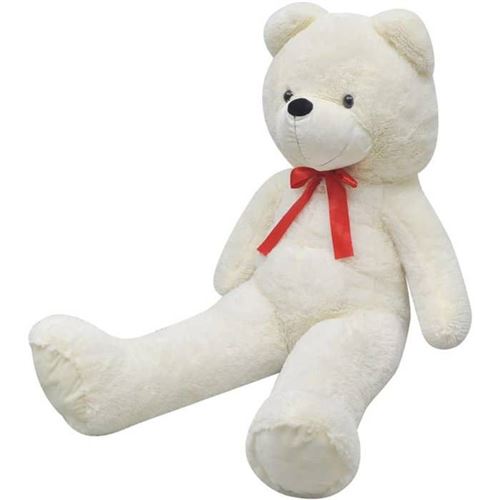 Vidaxl ours en peluche blanc 242 cm 80148