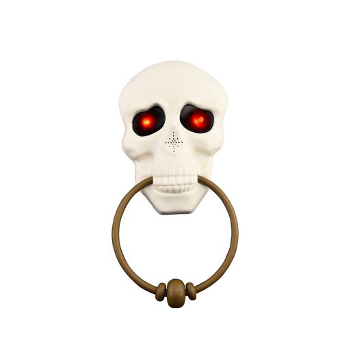 Sonnette Halloween Décoration avec Yeux clignotants - Blanc&Brun