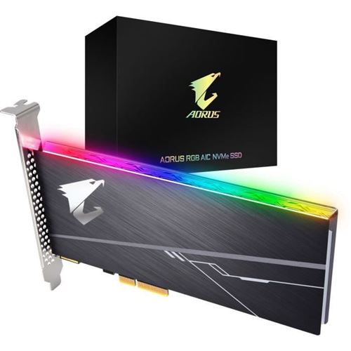 AORUS RGB AIC - SSD - gecodeerd - 512 GB - intern - PCIe-kaart (HHHL) - PCIe 3.0 x4 (NVMe) - 256-bits AES - Self-Encrypting Drive (SED)