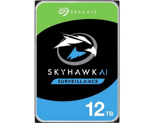  Seagate SkyHawk AI ST12000VE001 - Disque dur - 12 To - interne - 3.5"" - SATA 6Gb/s - m&eacute;moire tampon : 256 Mo - avec 3 ans de Seagate Rescue Data Recovery 