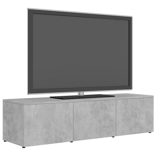 vidaXL Meuble TV Gris béton 120x34x30 cm Aggloméré